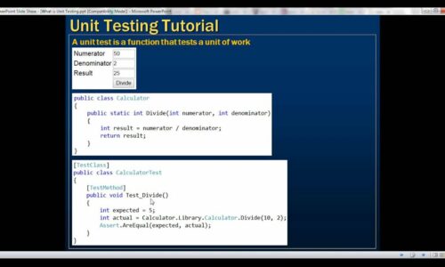 C# Unit Testing Tutorial